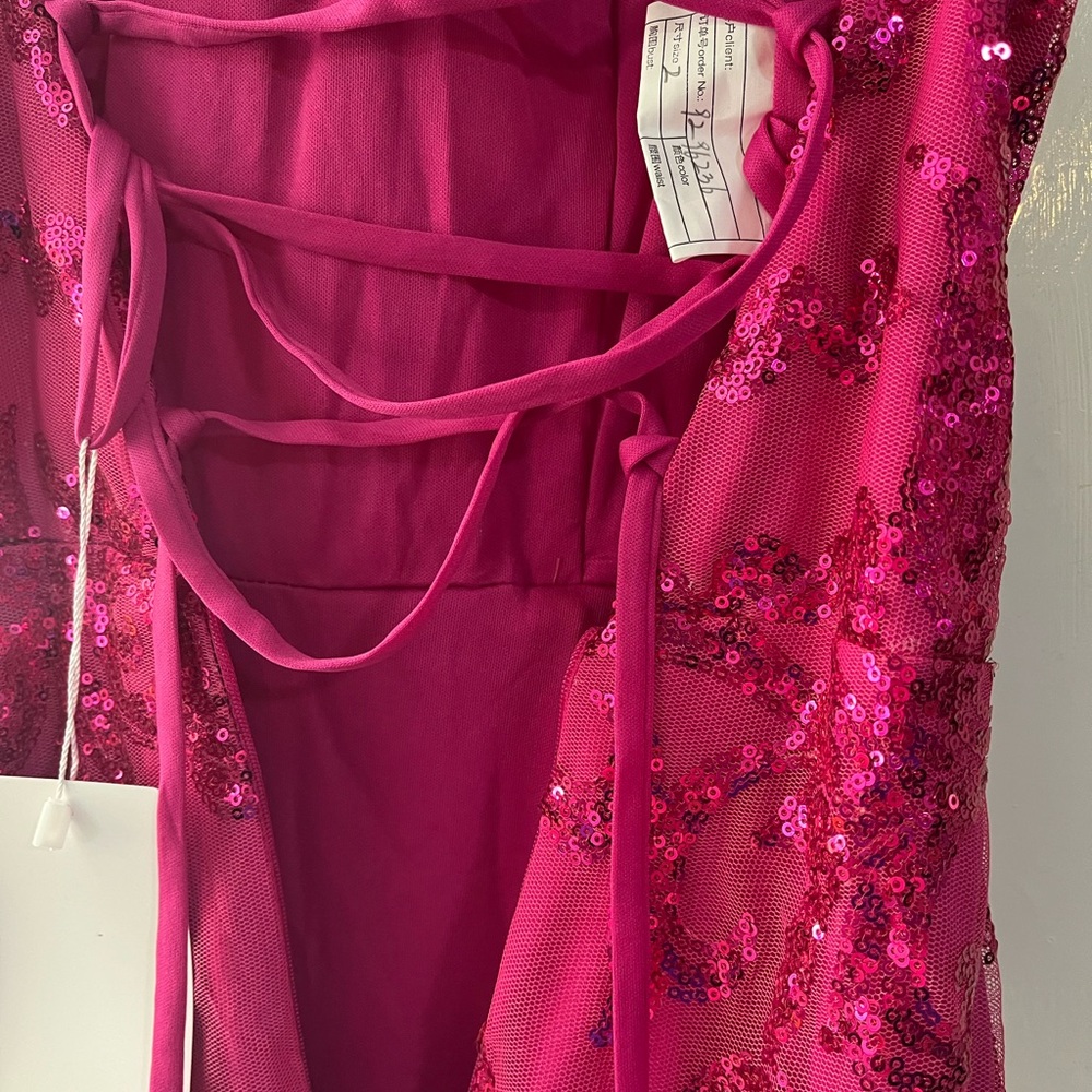 Pink Sequin Formal Dress NWT - Picture 4 of 7
